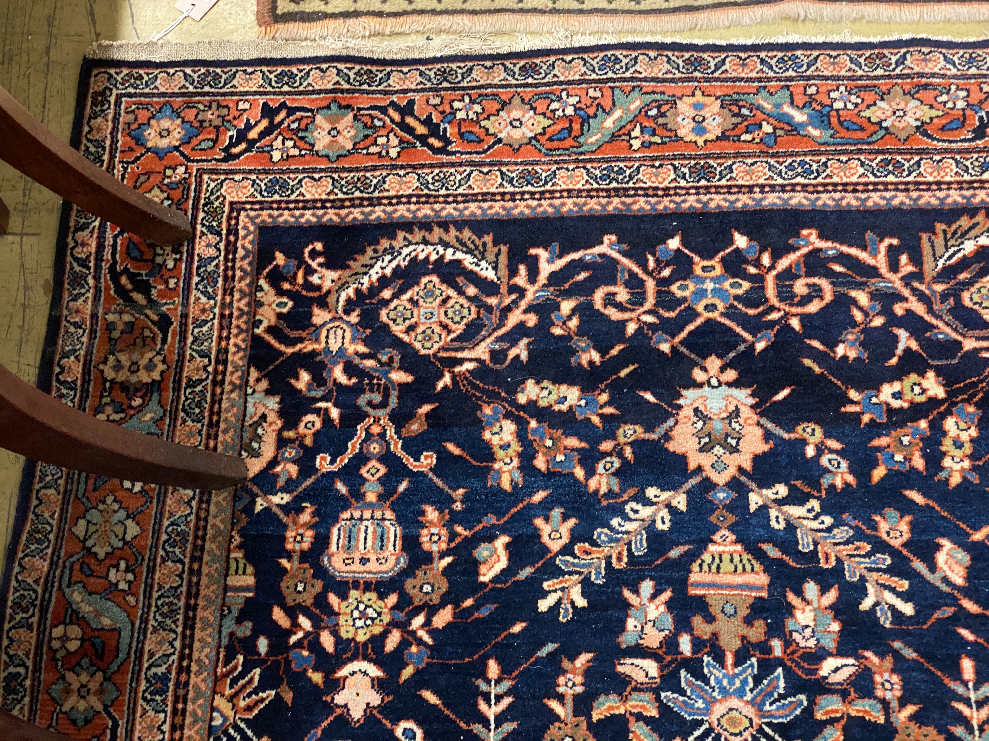 A North West Persian blue ground rug, 200 x 130cm
